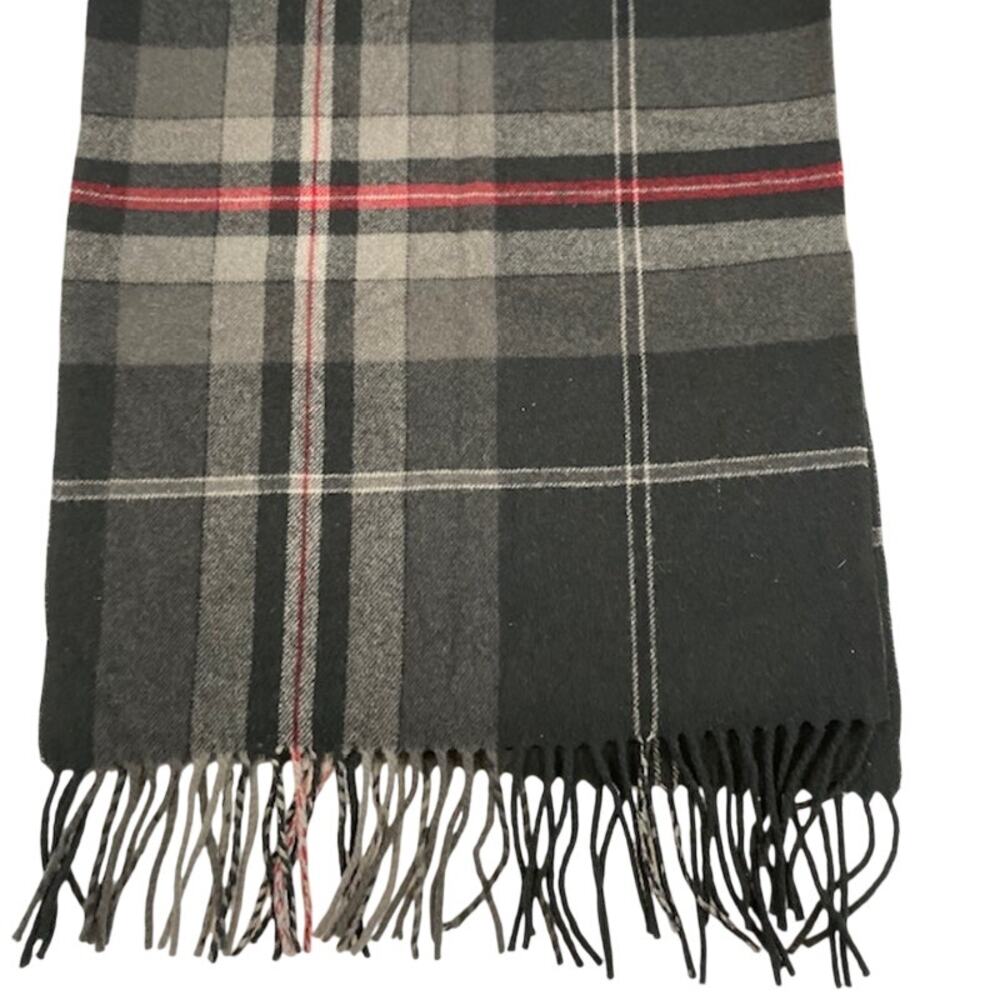 Banana Republic men's plaid 100% wool rectangular scarf.